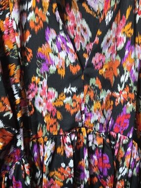 UMGEE BLACK FLORAL MIDI DRESS